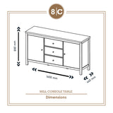 MILL CONSOLE TABLE (OLD GREY)