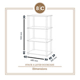 STACK 4-LAYER BOOKCASE (GRAY)